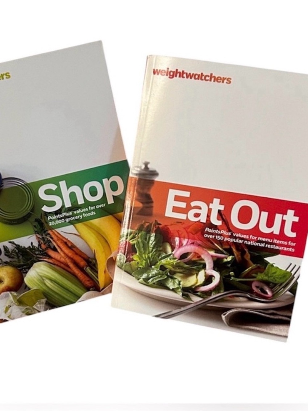 Weight Watchers book guide EAT OUT and SHOP both 2013 points plus values